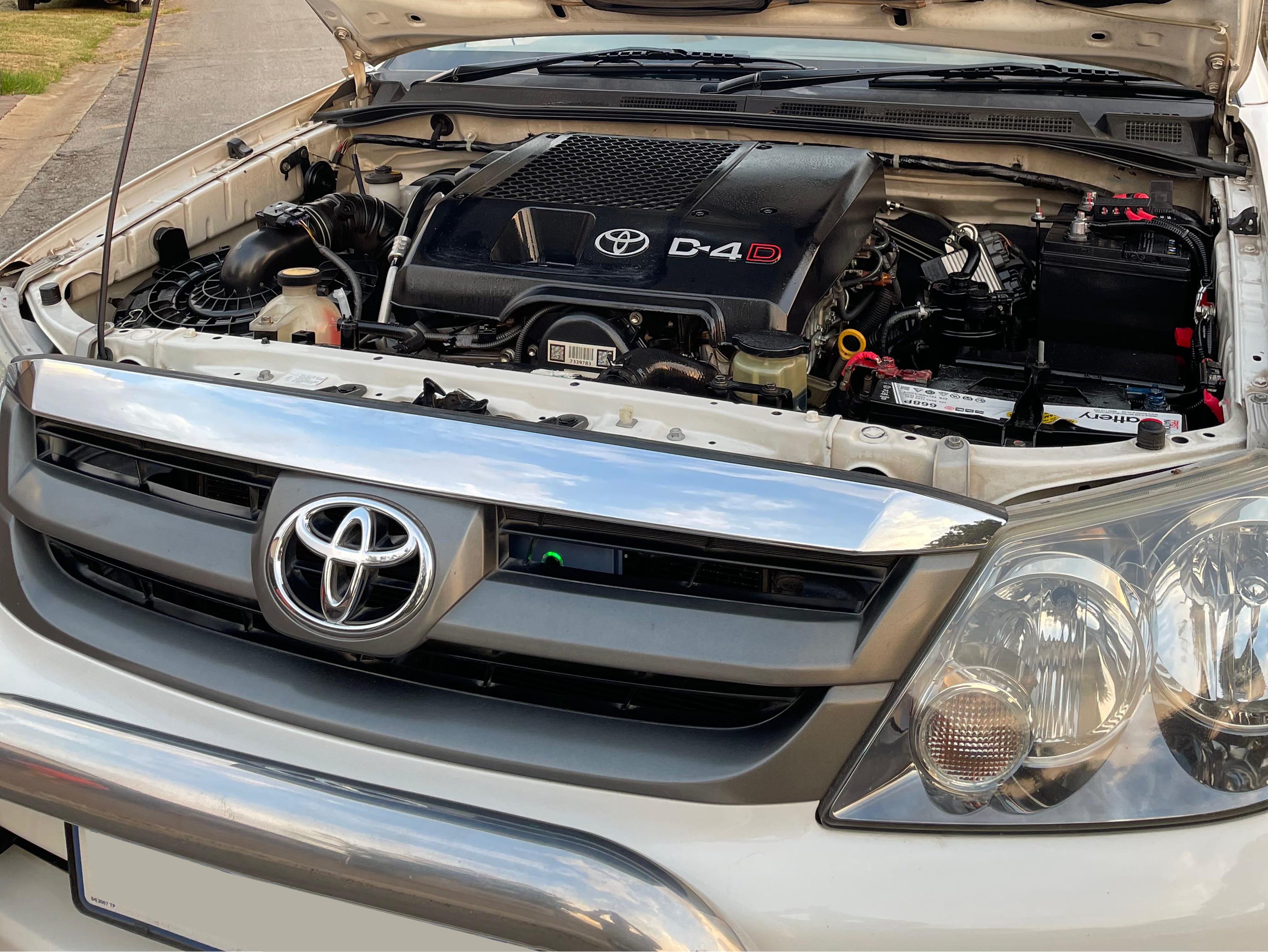 Cleaned and dressed engine bay after professional detailing